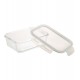 Pote 640ml Retangular Hermético Borossilicato Transparente
